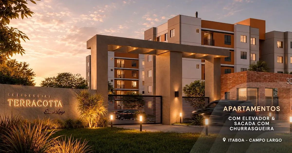 Fachada do TERRACOTTA RESIDENCIAL em Campo Largo/PR